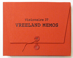 Visionaire 37 Vreeland Memos