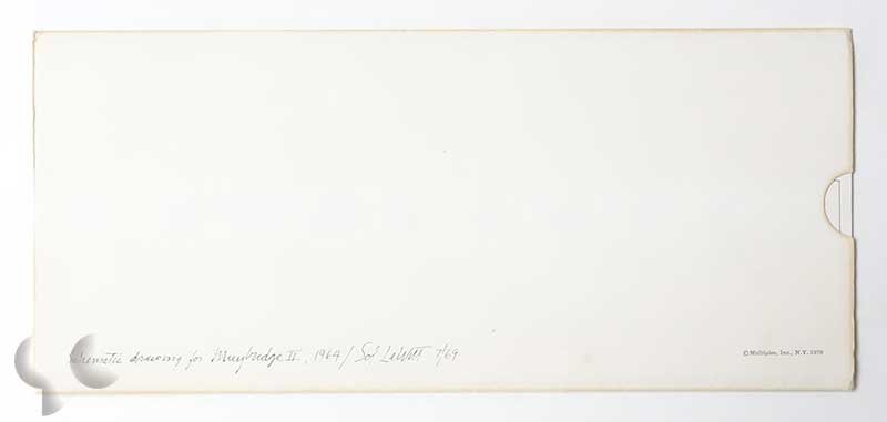 Schematic Drawing for Muybridge II, 1964 / Sol LeWitt 7/69